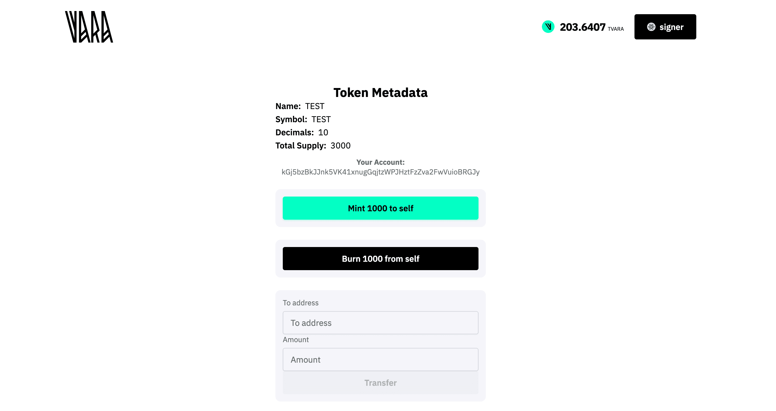 VFT frontend app example
